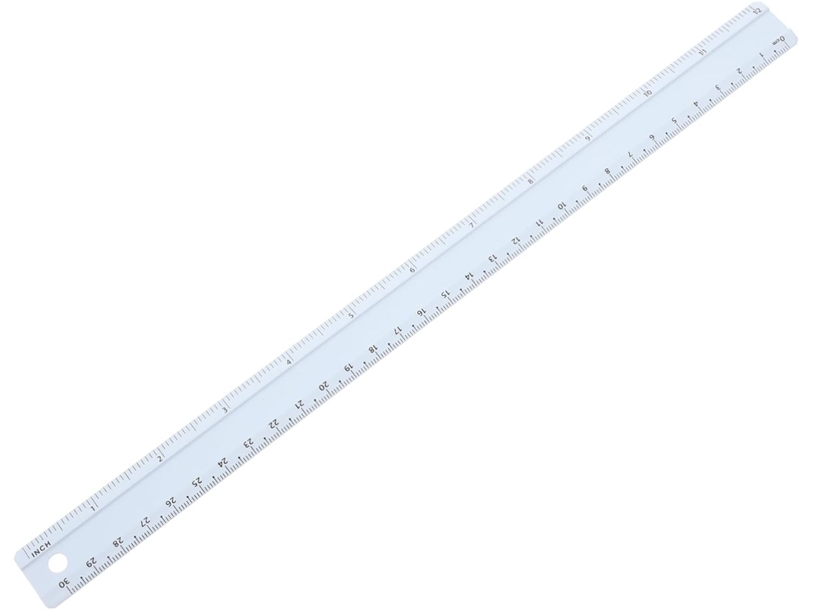 Régua Reta De Alumínio 30cm Para Decoração, Ideal Para Uso Escolar, Fácil De Transportar E Durável, Perfeita Para