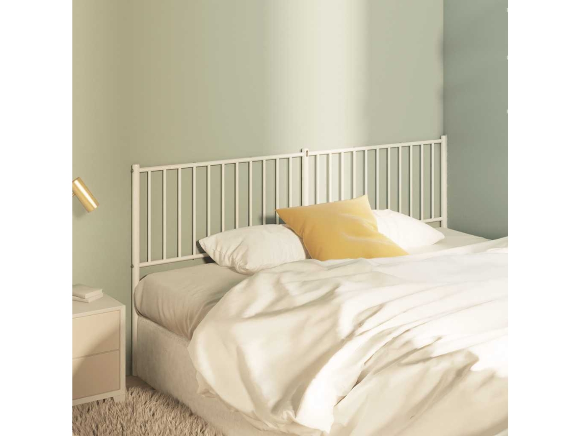 Vidaxl Cabeceira De Substituição 180 Cm Metal Branco