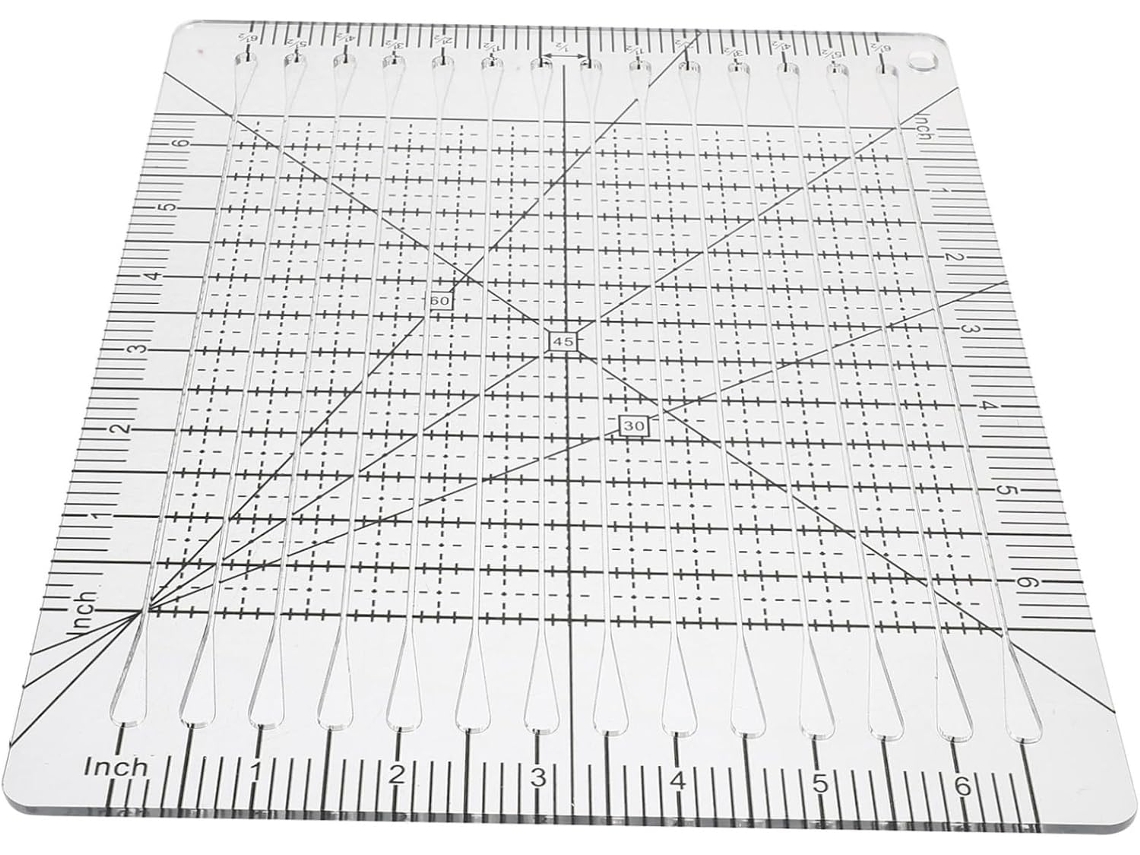 Régua De Costura Patchwork Em Plástico, Modelo Corte Preciso Para Quilting E Costura, Acessório