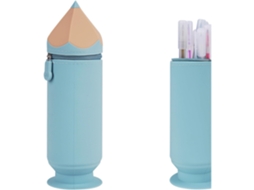 Estojo para Lápis, Grande Capacidade, com Suporte, Silicone, Escolar, Escritório AQUAFORGE