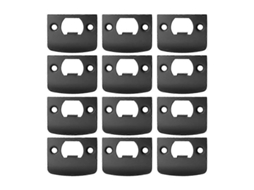 Placa De Batida De Porta Preta 12pcs Em Aço Inox, Design Sleek E Fácil Instalação Para Segurança Residencial E Comercial Preto
