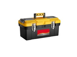 Caja De Ferramentas Portátil De 2 Camadas, Organizador De Ferreteria Para Casa E Eletricistas, 45.5x24x20cm, Fivela De Ferro Reforçada