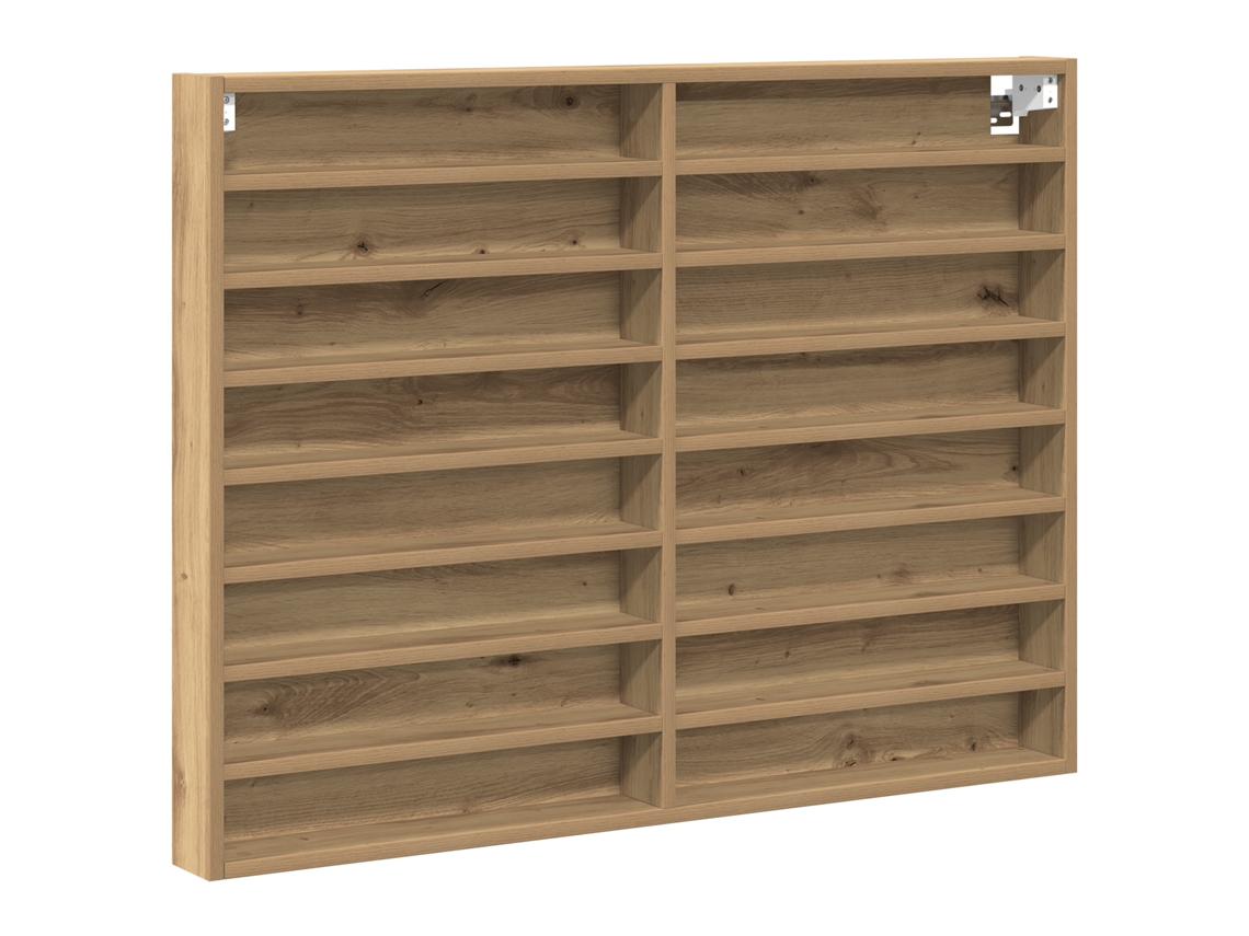Conjunto 1 Gabinete De Exibição Vidaxl Castanho Derivados De Madeira (100 X 8,5 X 75 Cm)
