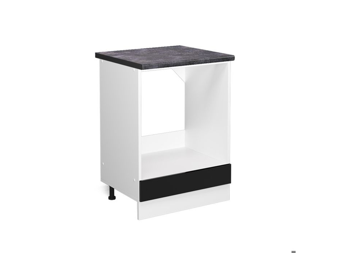Armário de forno Vicco R-Line, preto alto brilho, 60 cm, PT Antracite