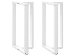 Vidaxl Pés de Mesa de Bar em Forma de T, 2 Peças, Branco, 60x35x Cm, Aço (100 101)