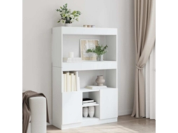 Vidaxl Armário Alto 92x33x140 Cm Derivados De Madeira Branco