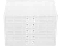 Caixa De Joias Nuobesty Em Acrílico Transparente Com 5 Gavetas E Organizador Para 120 Compartimentos.