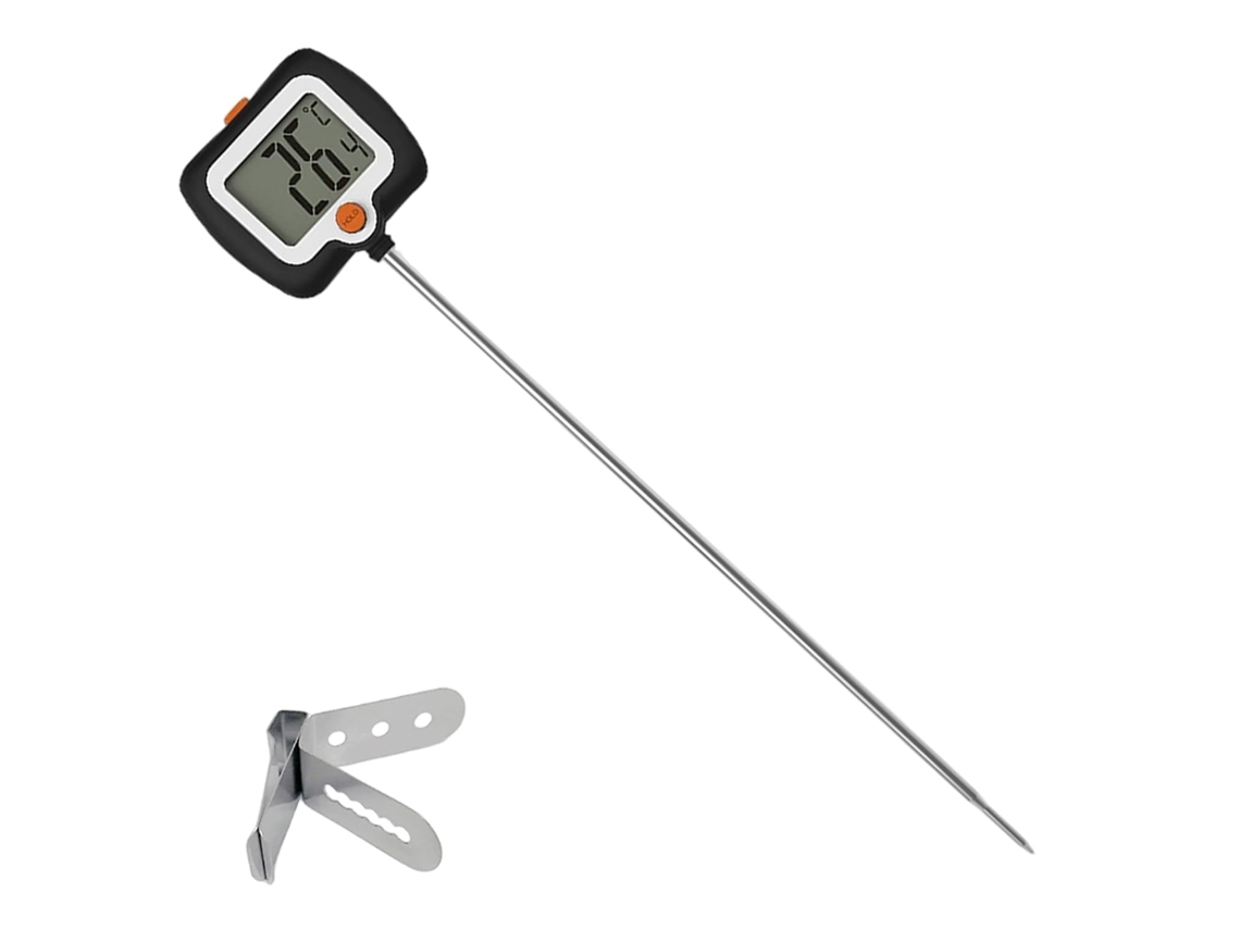 Termômetro Digital De Precisão Para Açúcar E Doces, 28cm 11 Polegadas, Com Clipe Para Panelas E Visor Lcd Utensílio De