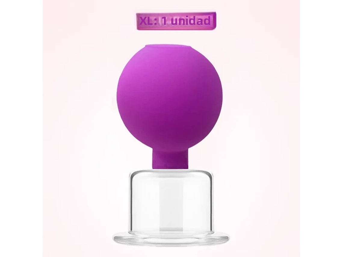 Ventosa de Massagem de Borracha, Efeito Lifting Facial a Vácuo, Tamanhos P, M e Gg MDUG (tamanho XL Rosa)