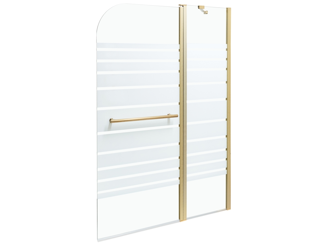 Painel De Duche Com Porta BELIANI Tuapi De Vidro De Segurança (temperado) Dourado 100x100x140