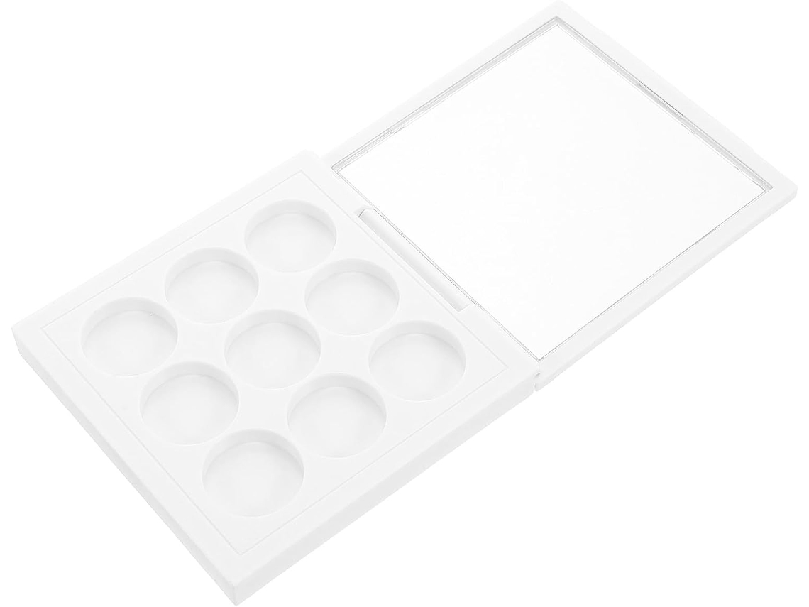Paleta De Maquiagem Vazia Para Contorno E Blush Em Plástico Branco 9