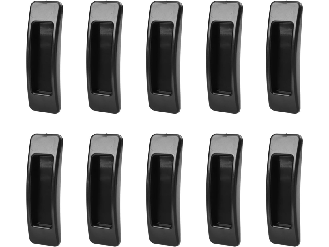 Conjunto Genérico De 10 Pares Puxadores Autoadesivos Para Portas E Janelas, Puxadores Multiuso De Plástico Preto Para