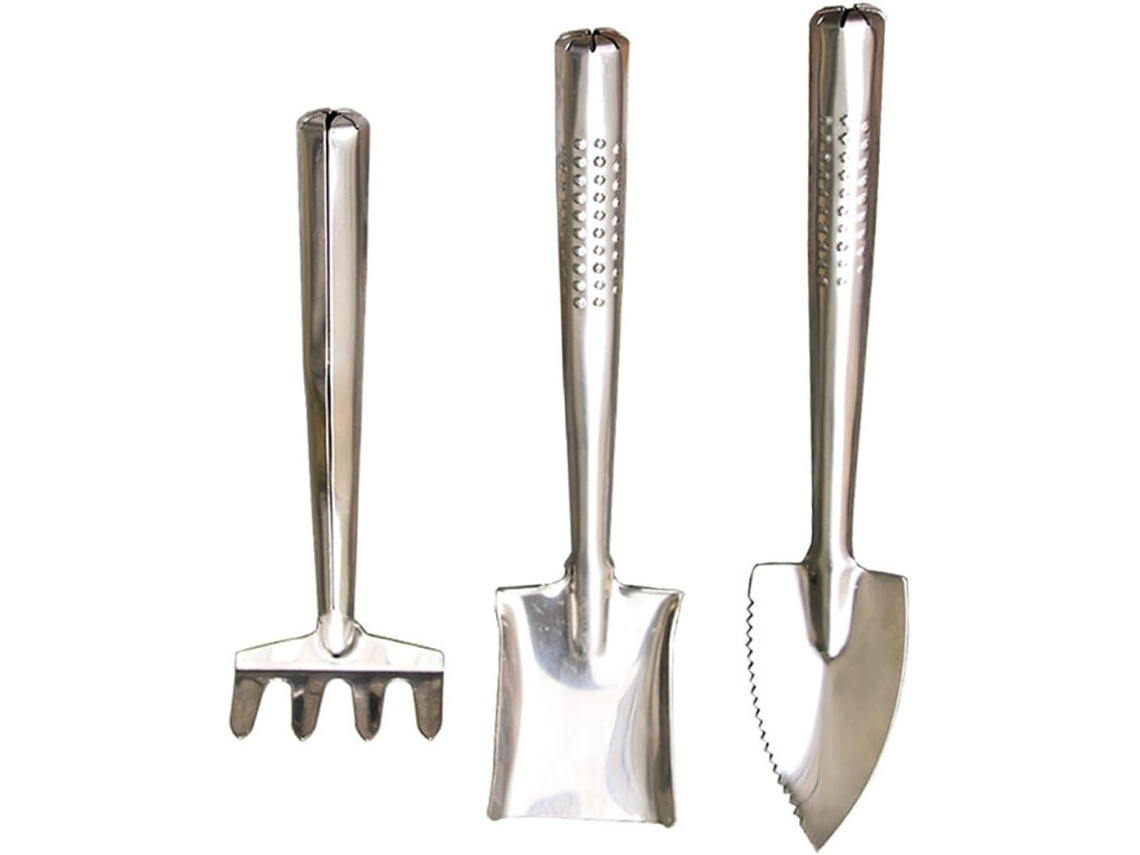 Kit De Ferramentas De Jardinagem Portátil Com Mini Pá E Enxada À Prova De Ferrugem