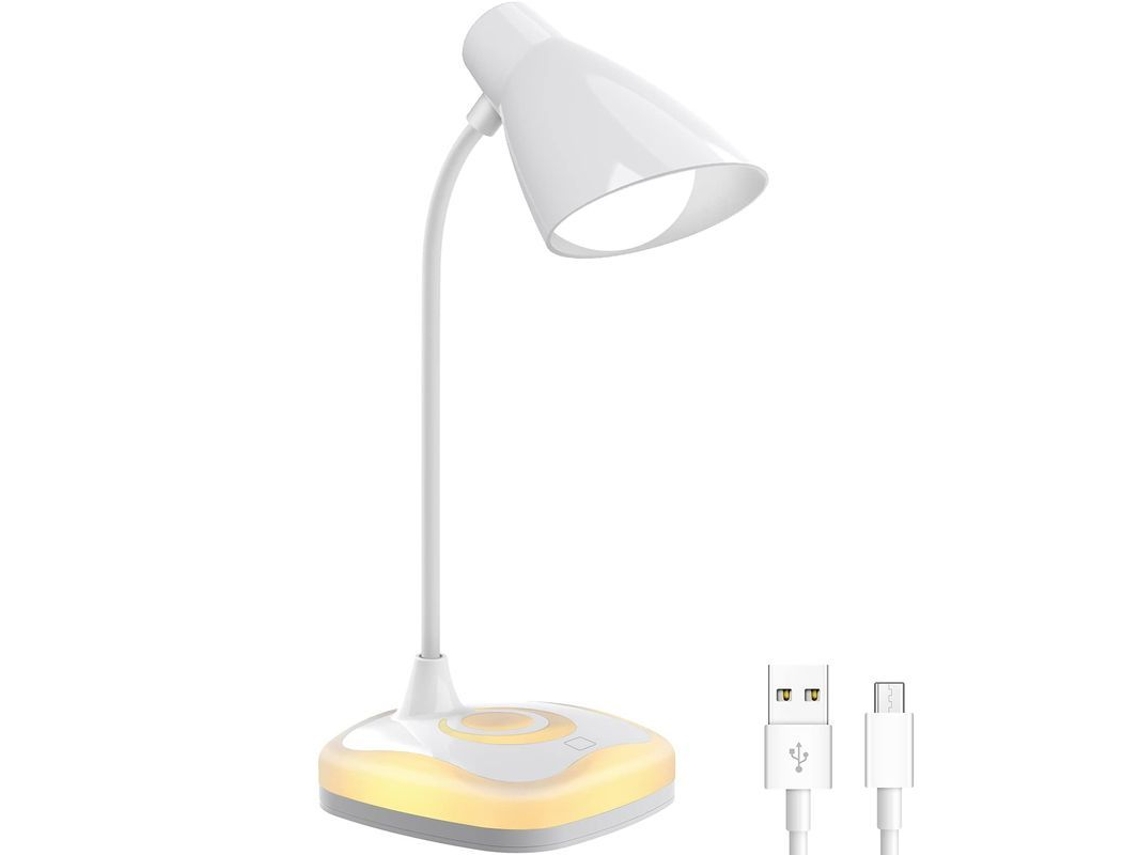Lâmpada De Mesa Com Bateria Recarregável Usb, 3 Níveis De Brilho, Controle Táctil, Lâmpada De Noite