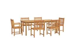Conjunto de 7 Jantar para Jardim Madeira de Acácia Maciça MAISON EXCLUSIVE