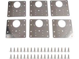 Conjunto De 6 Placas Reparo Para Dobradiças Armários Em Aço Inoxidável, Para Substituir Furos De Parafusos Quebrados Em