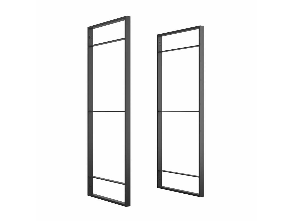 Jogo de armação para prateleiras Lader EMUCA altura 830mm Aço Pintado preto