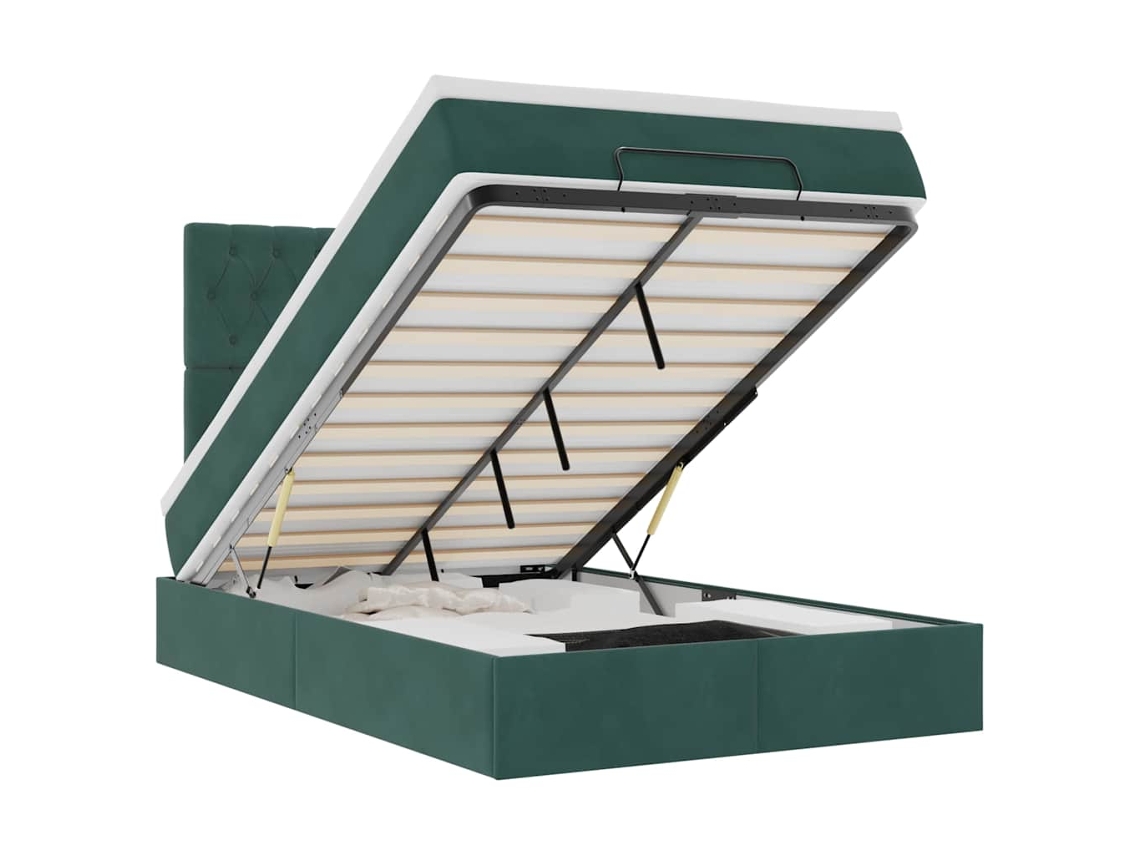 Ottoman Bed, Ottoman Beds Vidaxl Verde Veludo (120 X 200 Cm)