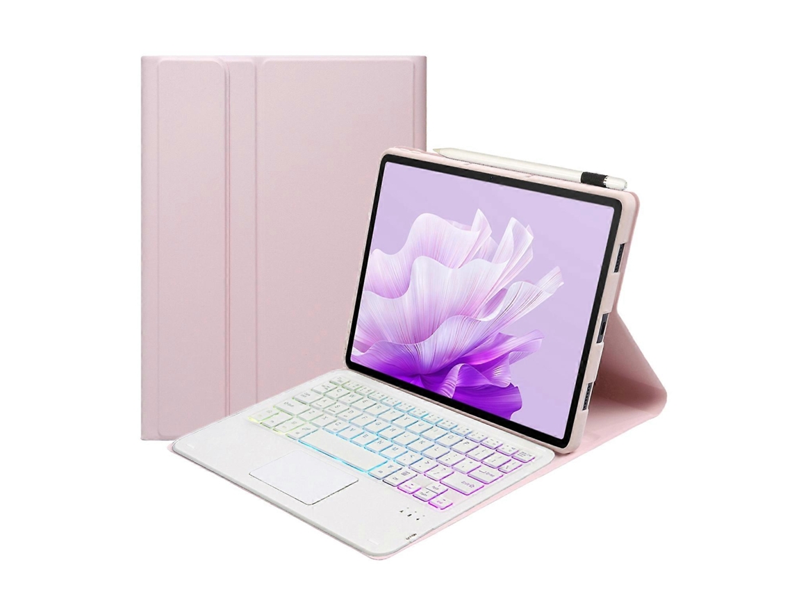 Capa De Couro Ultrafina E Destacável Com Teclado Bluetooth Retroiluminado E Touchpad Para Tablet Huawei Matepad 11.5 S 2024 (ah20-as)