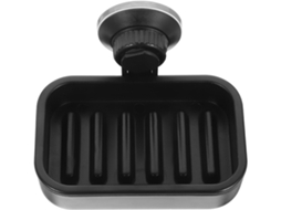 Saboneteira de Plástico Preto com Ventosa, Sem Necessidade Furar, para Chuveiro e Pia da Cozinha. CHABERLU