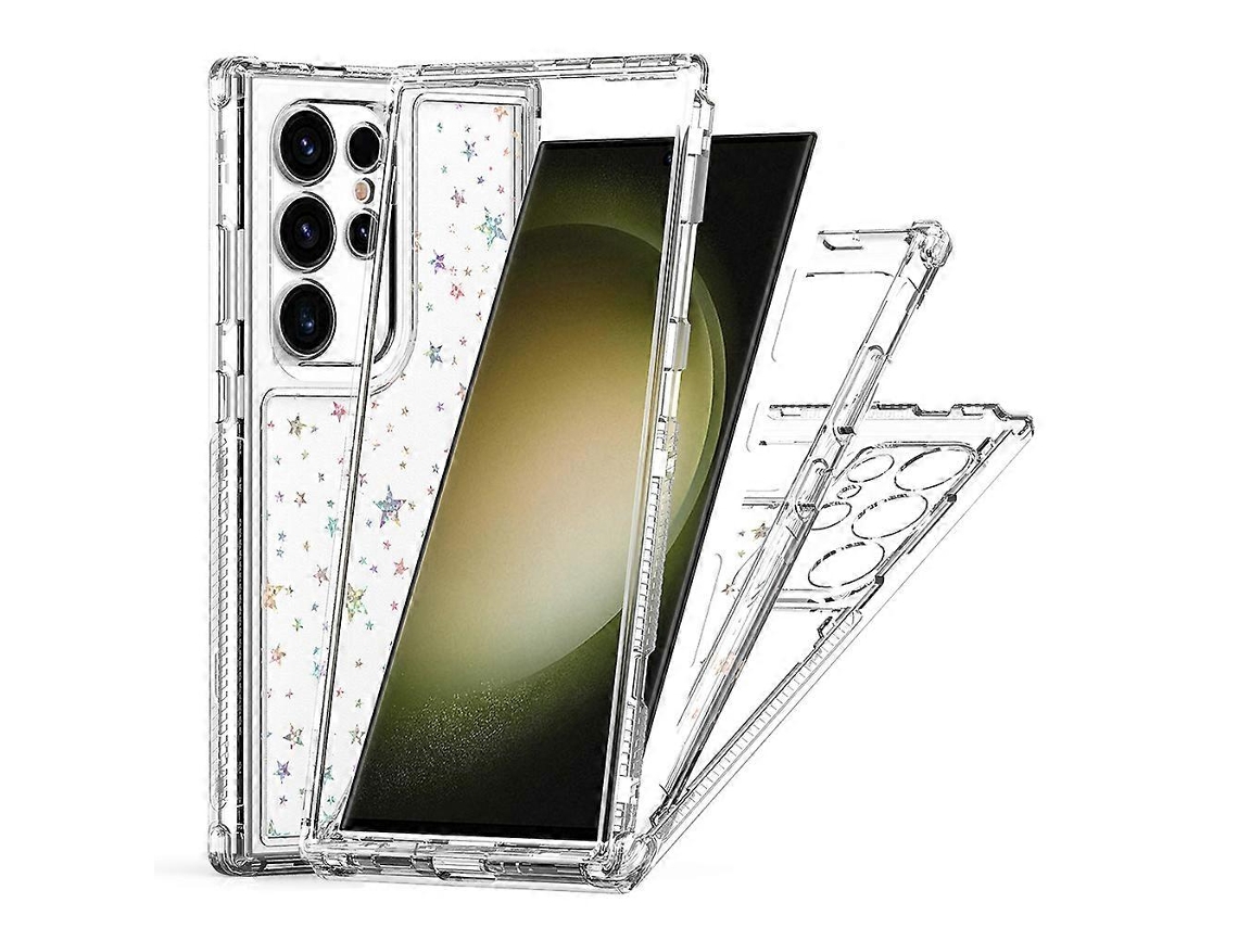 Capa De Acrílico Tpu Transparente Para Samsung Galaxy S25 Ultra Com Estrelas De Cinema Impressas A Laser