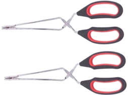 Conjunto De 2 Pinças Multifuncionais Toddmomy Em Aço Inoxidável Para Churrasco, Ideais Para Tortas, Pizzas E Carnes