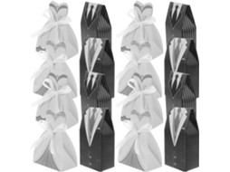 100 Caixas De Lembrancinhas Casamento Com Fita Seda E Papel, Delicadas E Reutilizáveis, Para Guardar Doces Em Festas E