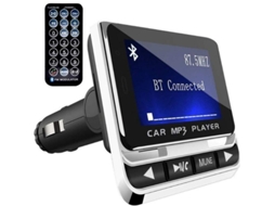 Transmissor Fm Bluetooth Yizhood Fm12b 21 Teclas Controle Remoto Preto