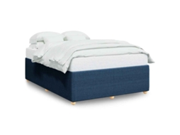 Bed Frame, Bed Frames Vidaxl Azul Tecido (160 X 200 Cm)
