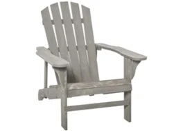 Cadeira Adirondack Madeira de Abeto Cor Cinzento 78x89x88 cm Outsunny