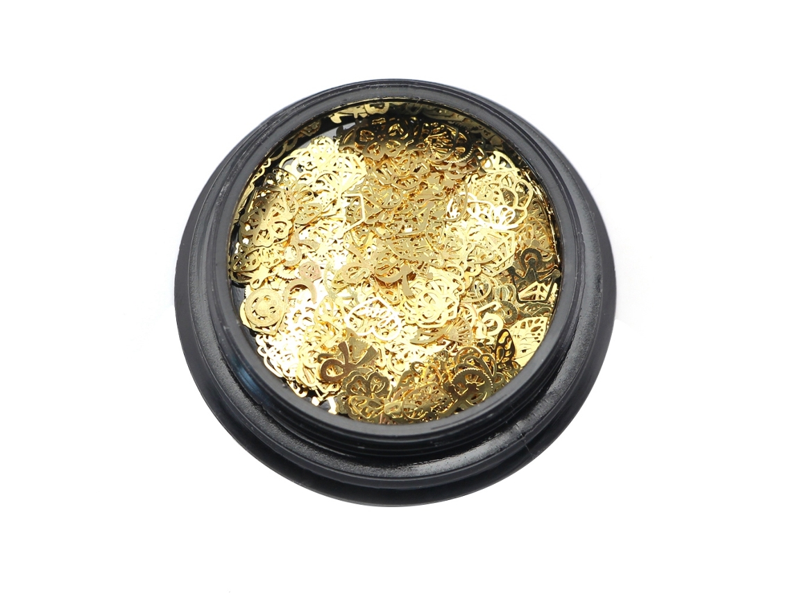 400 Peças De Lantejoulas De Metal Oco Com Glitter Para Decoração De Unhas E Manicure