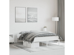 Vidaxl Estrutura De Cama 140x200 Cm Metal Branco