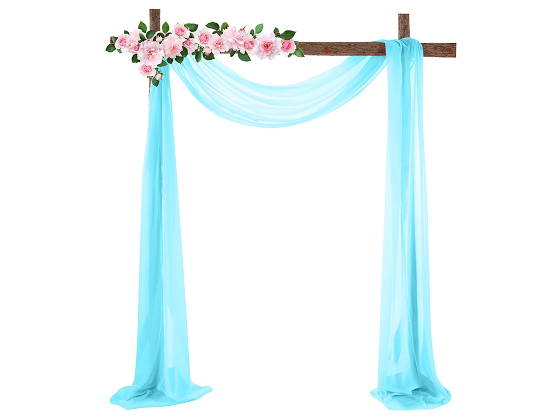 Laxiscreed Cortina De Tecido Chiffon Com Contraste Para Janelas E Decoração De Casamento