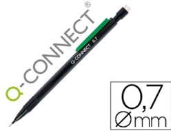 Lapiseira Q Connect 0.7mm Com3 Minas Corpo Preto com Clip Verde0