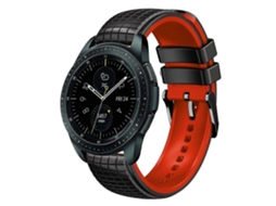 Pulseira De Silicone Bicolor Com Malha De 20 Mm