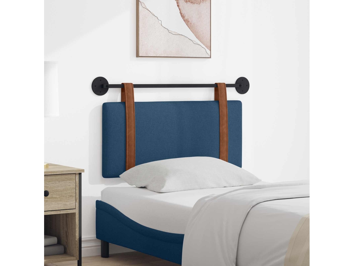 Vidaxl Cabeceira Suspensa Azul Pu Antigo