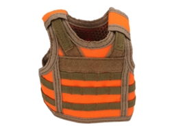 Colete Porta-bebidas Beer Vest Mini Com Alças Ajustáveis ​​para Latas E Garrafas, Cor Laranja.