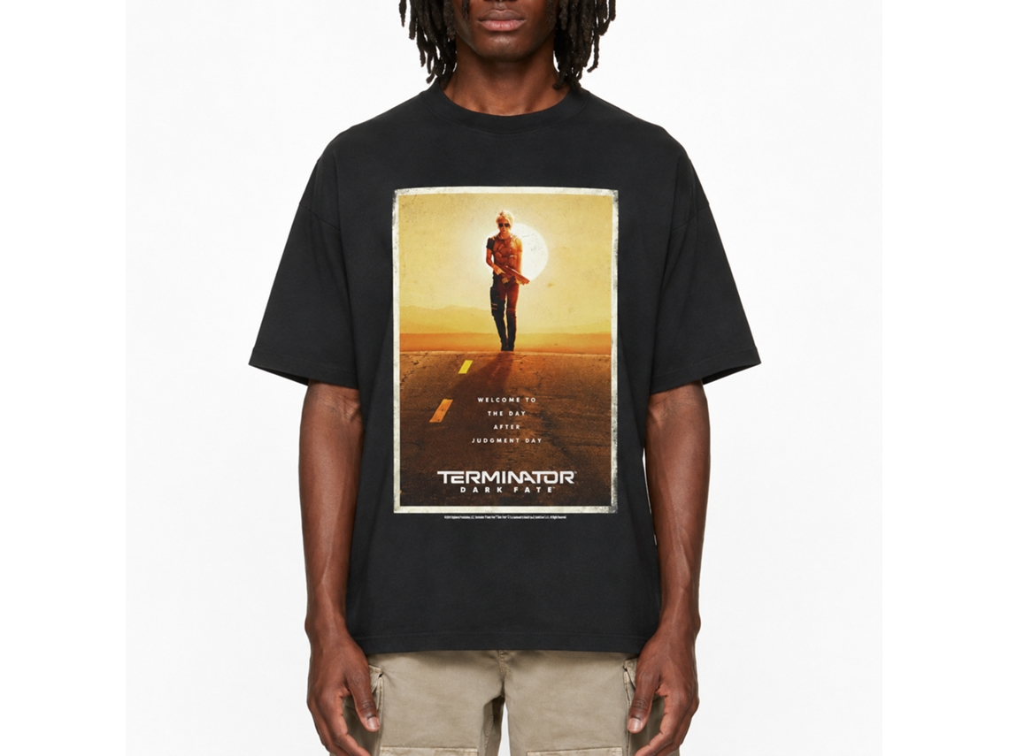 Rockinstone Terminator Dark Fate Dark Fate Poster Black Adult T-shirt Size:xxl