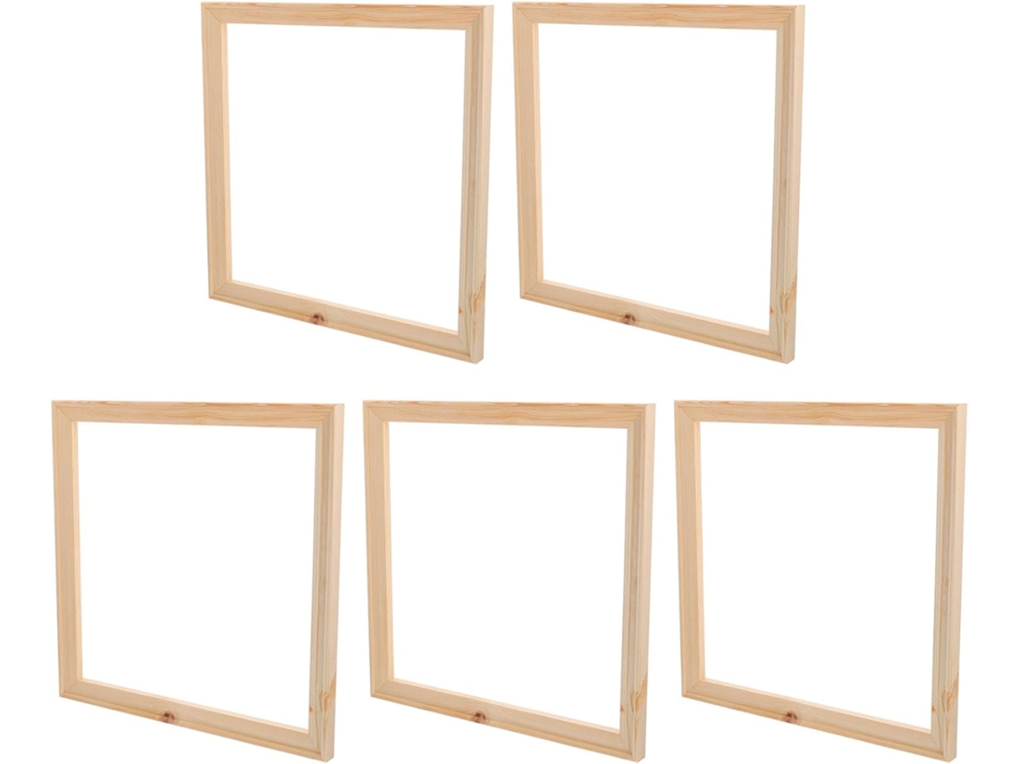 Conjunto 5 Molduras Madeira Maciça Pinho Siberiano 30 Vazias Fotos Pinturas Decoração Interiores Acabamento GOKOCO
