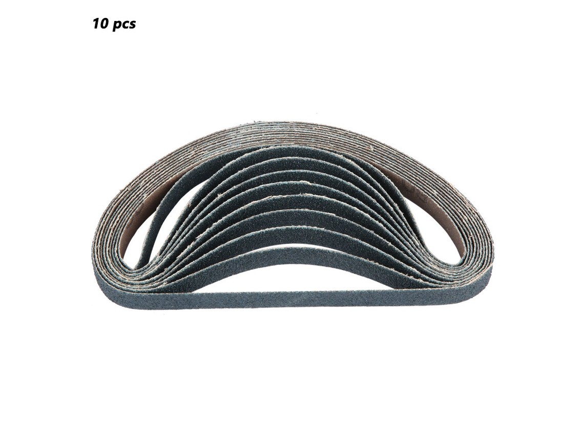 Cinta De Lija Abrasiva 330*10mm Para Lijadora De Dedo Eléctrica Pulido (azul 80)