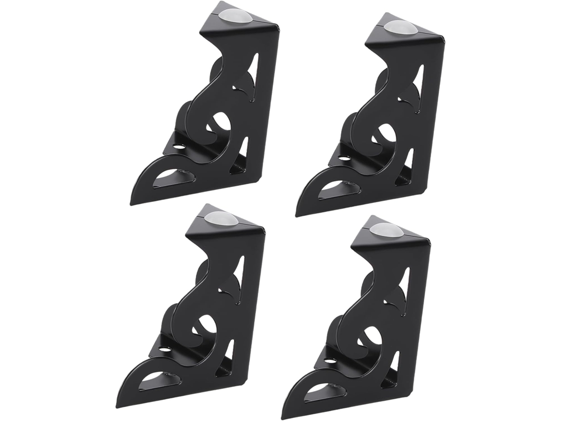 Popetpop Conjunto De 4 Pés Vazados Para Móveis Decorativos, Suportes De Carga, Pretos, 8cm De Altura, Para Sofás E Mesas