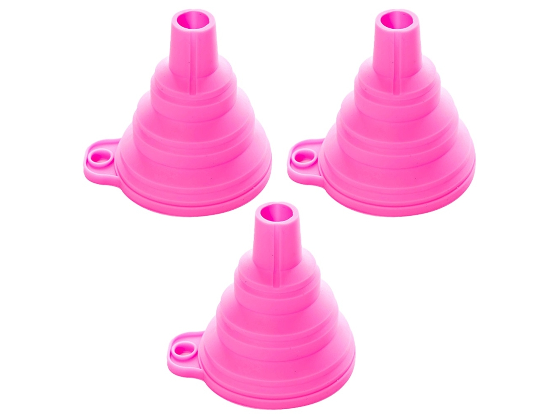 Elysve Pack De Funis Dobráveis De Silicone Rosa Fácil De Limpar E Compacto