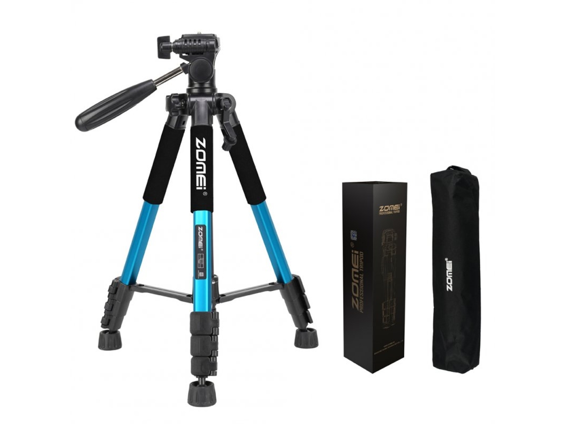 Tripé para Câmera Profissional Gimbal Zomei Q111 Portátil Viagens Suporte de Alumínio para Câmera Digital Dslr Azul 