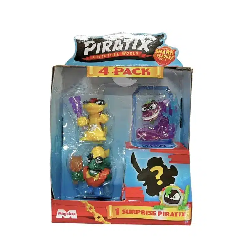 Pacote de quatro figuras Piratix Sharkt Treasure com surpresa 5/6 36846 MAGIC