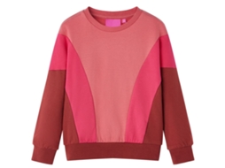 Sweatshirt Para Criança Blocos De Cores Rosa E Henna 92