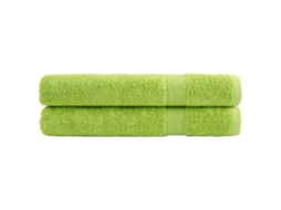 Toalhas Premium Solund, 2 Unidades, Verde Maçã, 100x200 Cm, 600 G/m BRILVIBERA
