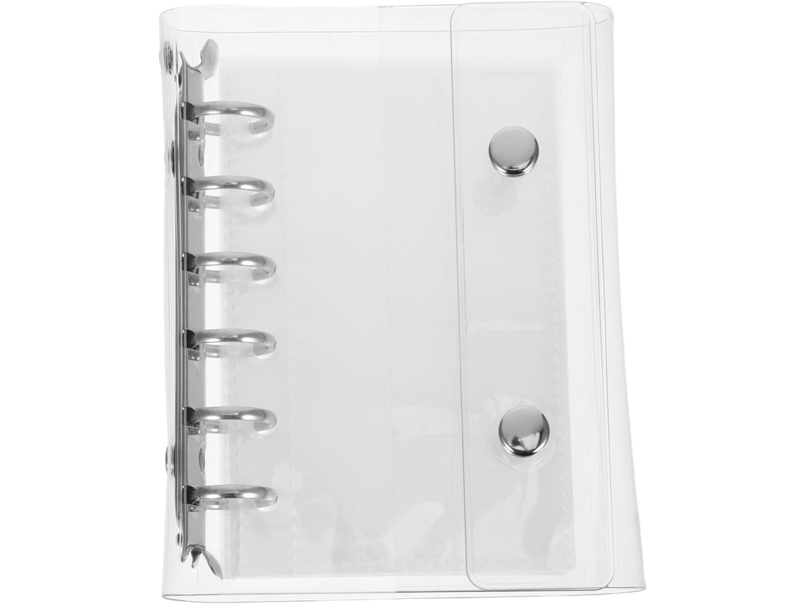 Pasta Tofficu A7 Em Pvc Transparente Com Fecho De Pressão E 6 Argolas, Capa Para Folhas Soltas, Organizador De