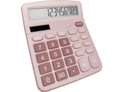 Calculadora De Mesa Rosa Com Energia Solar, Visor Lcd Grande De 12 Dígitos, Mini Calculadora Com Funções Padrão Para Casa E Escola, Botões Grandes
