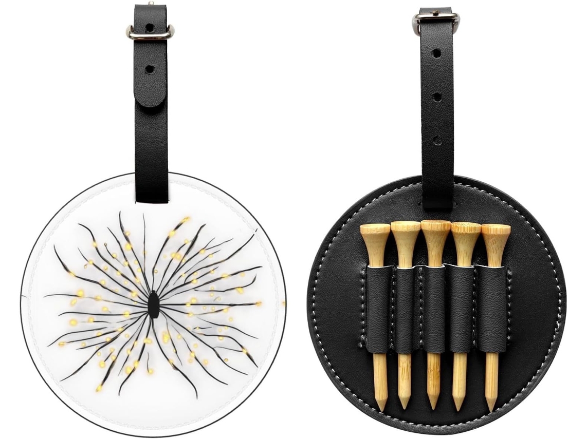 Bolsa para Tees de Golfe Firefly Branches, Preta Fácil de Transportar e Mais Eficiente para Jogar Golfe.