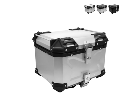 Top Case Moto Scooter 46 Litros Traseiro Em Alumínio Universal Maverick M Swordfish